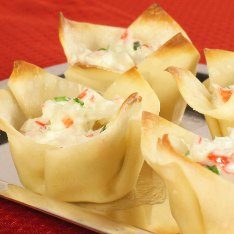 Baked Goat Cheese Wontons