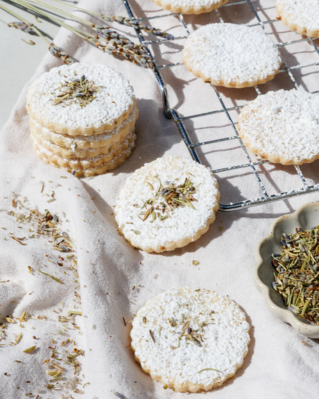 Lavender Shortbread Cookies