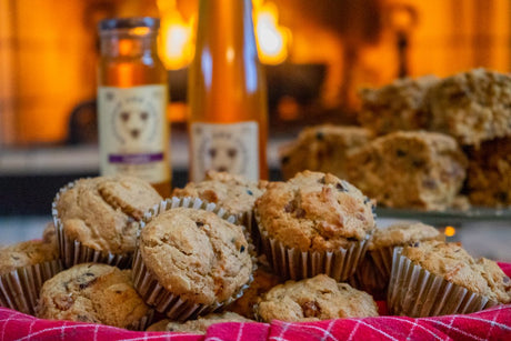 Whole Wheat Fruit and Nut Muffins Featuring Savannah Bee Tupelo Honey